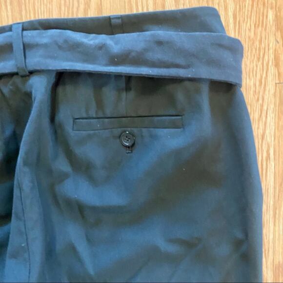 Michael Kors Gramercy Black Belted Straight Leg Trousers Womens 8 - Picture 9 of 13